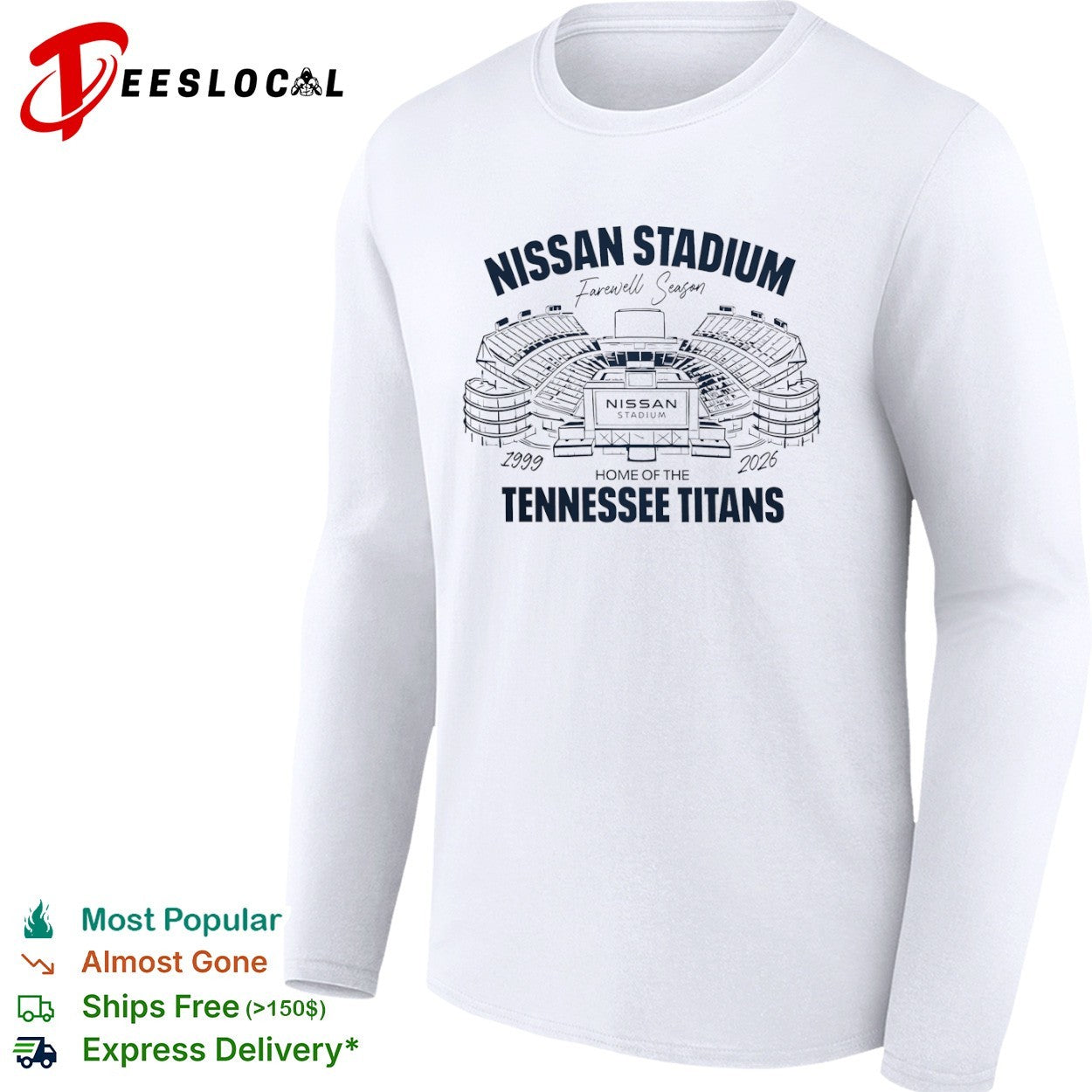 Nissan Stadium Farewell Season 1999 2026 Home of the Tennessee Titans shirt