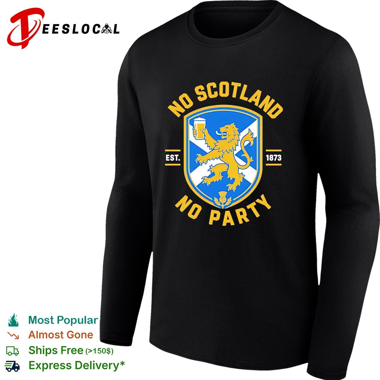 No Scotland No Party est 1873 Football vintage shirt