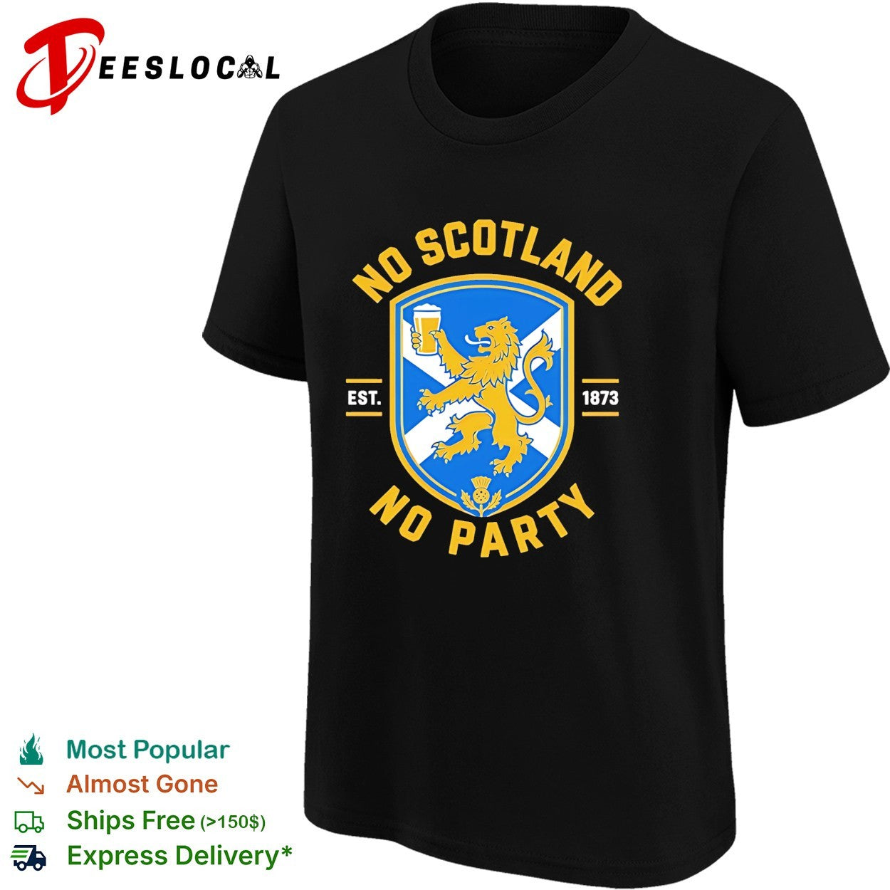 No Scotland No Party est 1873 Football vintage shirt