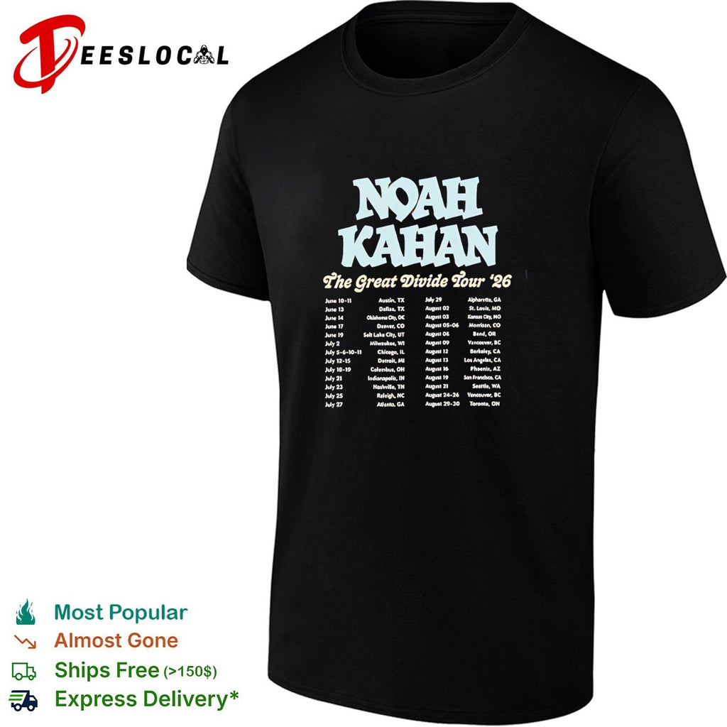 Noah Kahan The Great Divide Tour 2026 tour dates shirt