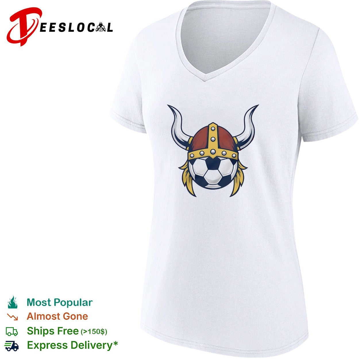 Norway Soccer ball Viking helmet shirt