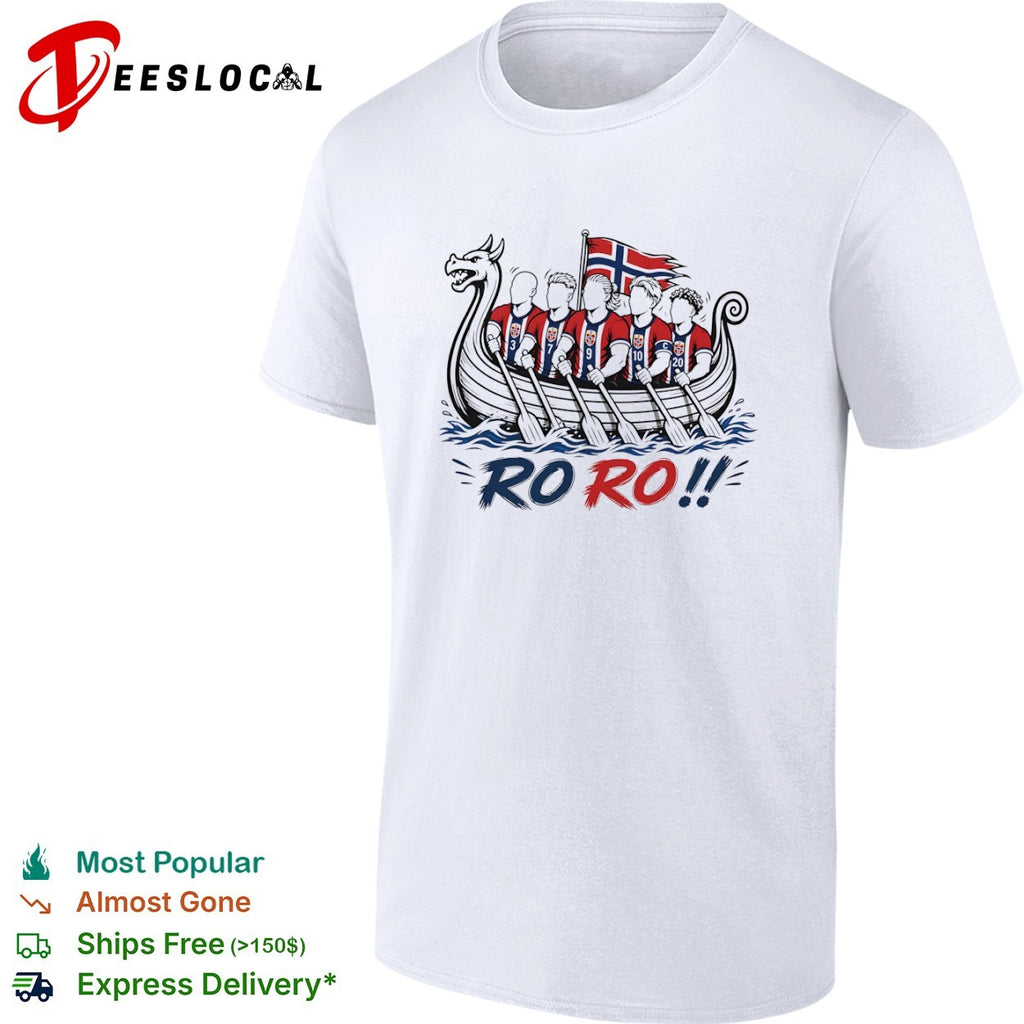 Norway team ro viking boat shirt