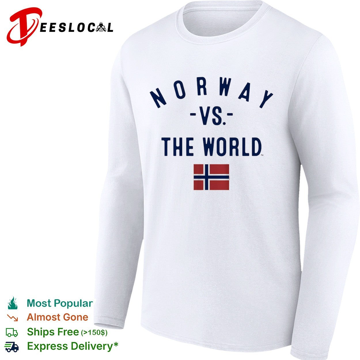 Norway vs the World with Norway Flag shirt
