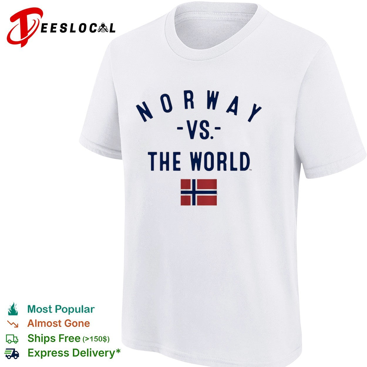 Norway vs the World with Norway Flag shirt