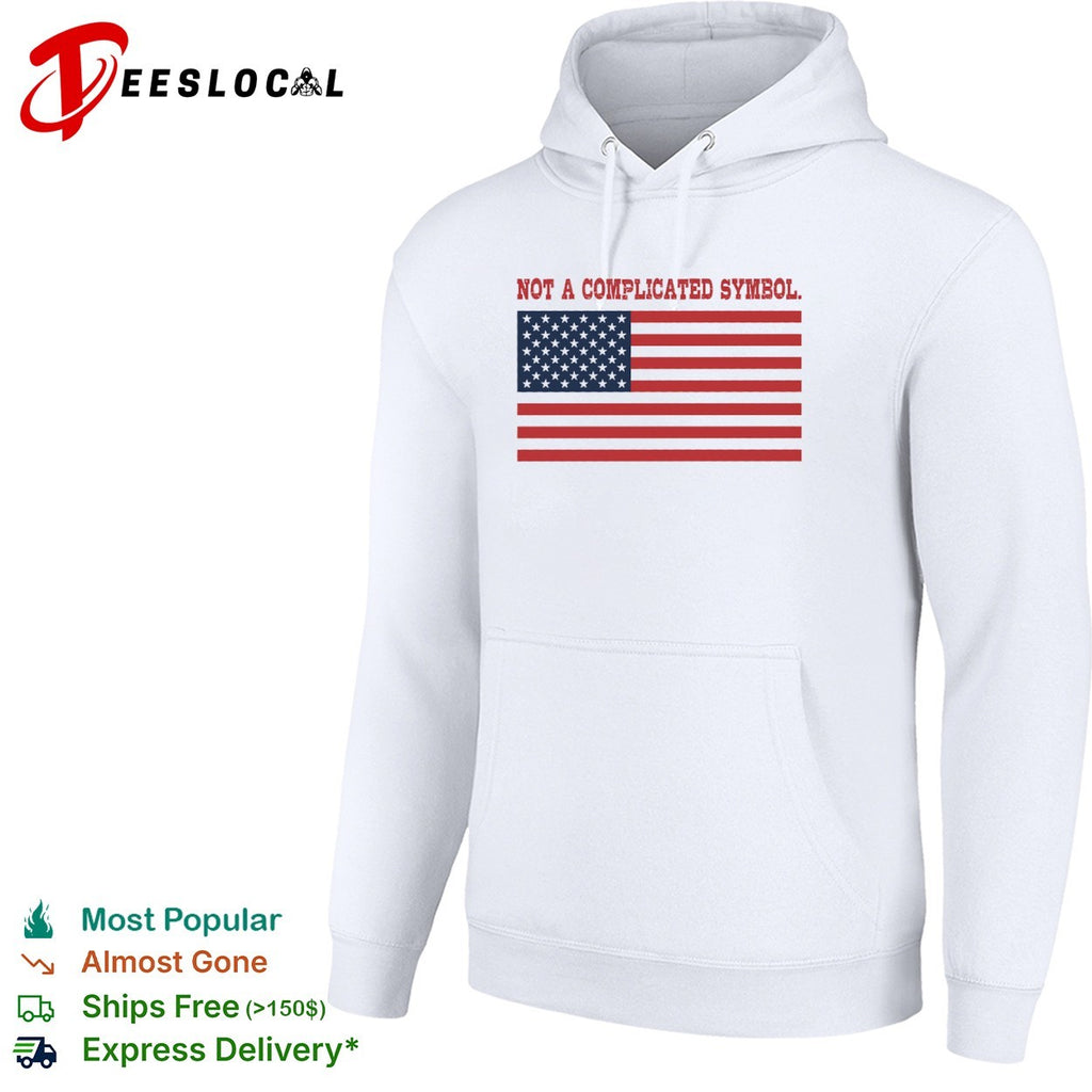 Not a complicated symbol United States flag shirt