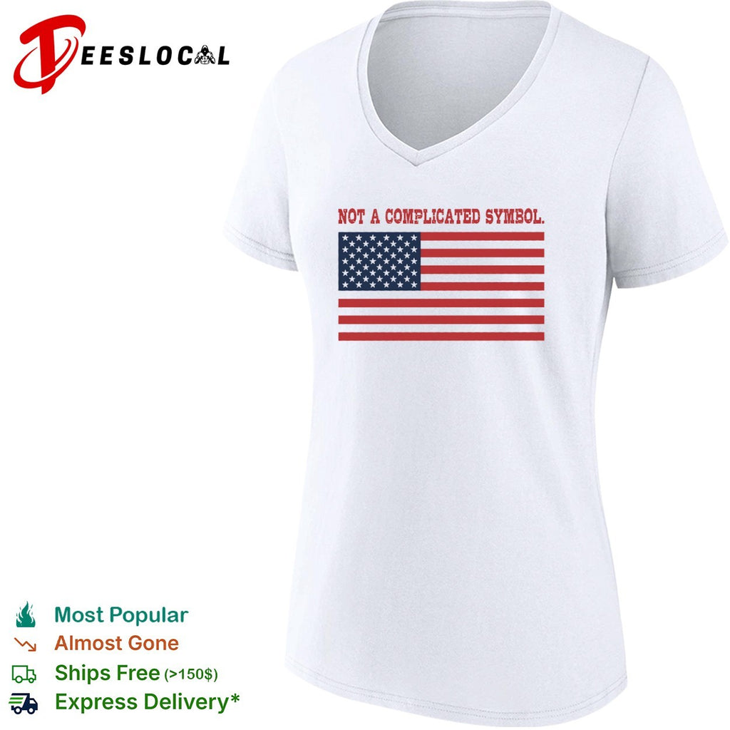 Not a complicated symbol United States flag shirt