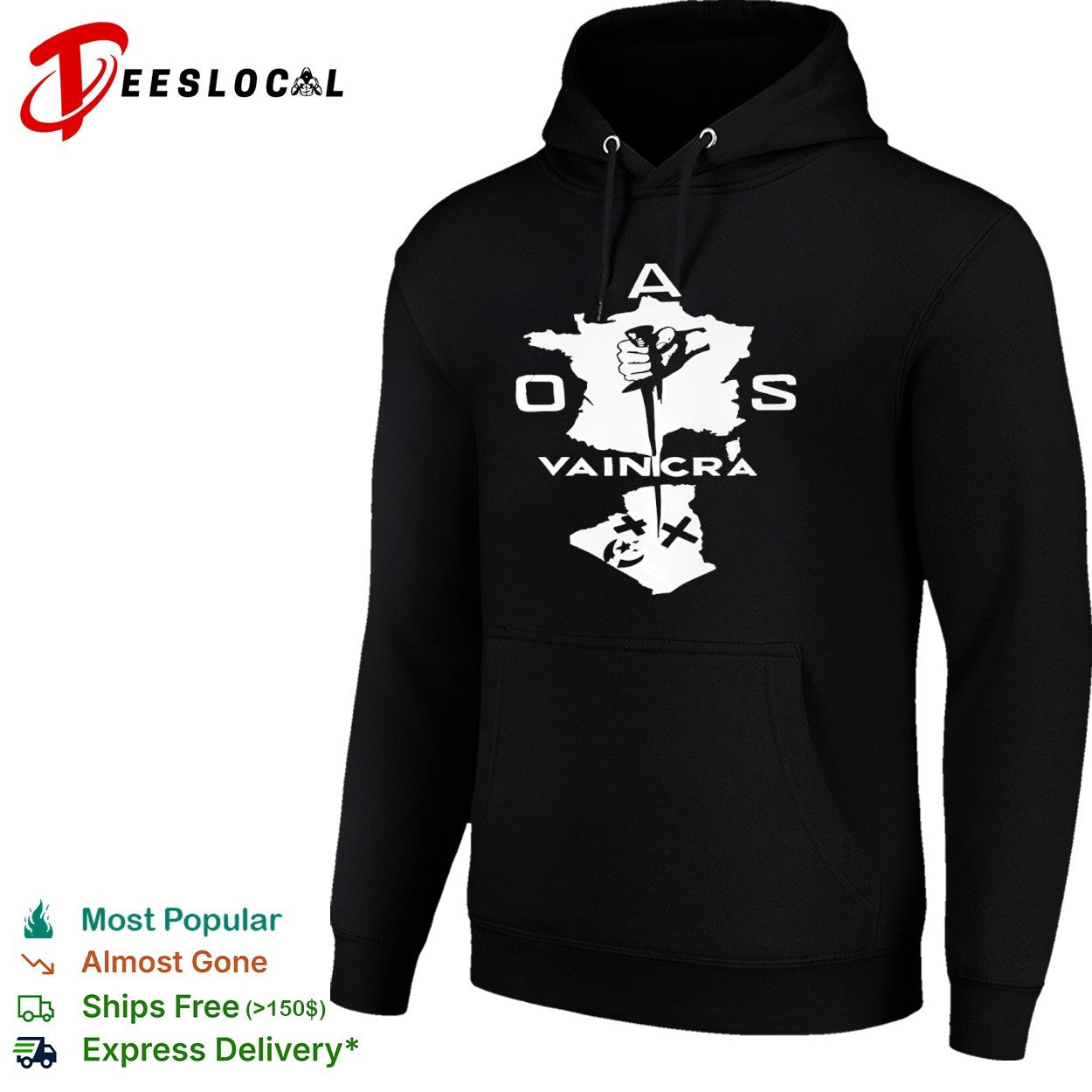 OAS Vaincra France Algeria Hand Dagger shirt