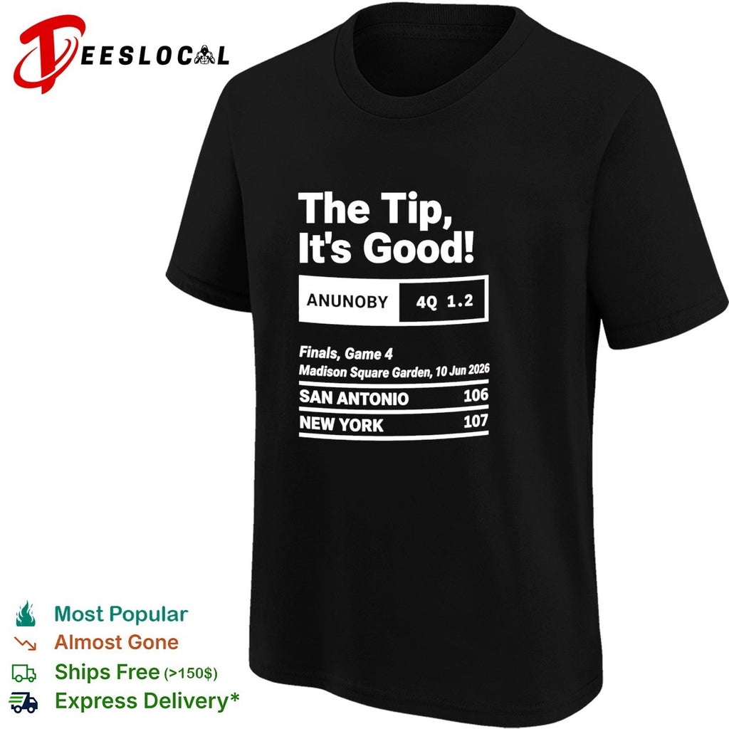 OG Anunoby tip shot Knicks NBA Finals Game 4 New York vs San Antonio June 10 2026 shirt