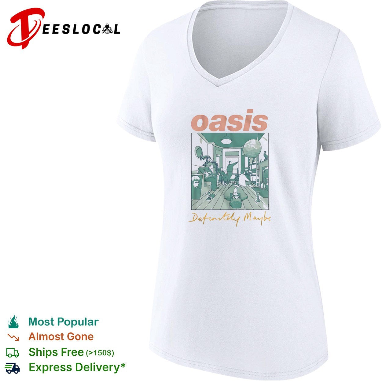 Oasis Definitely Maybe album shirt