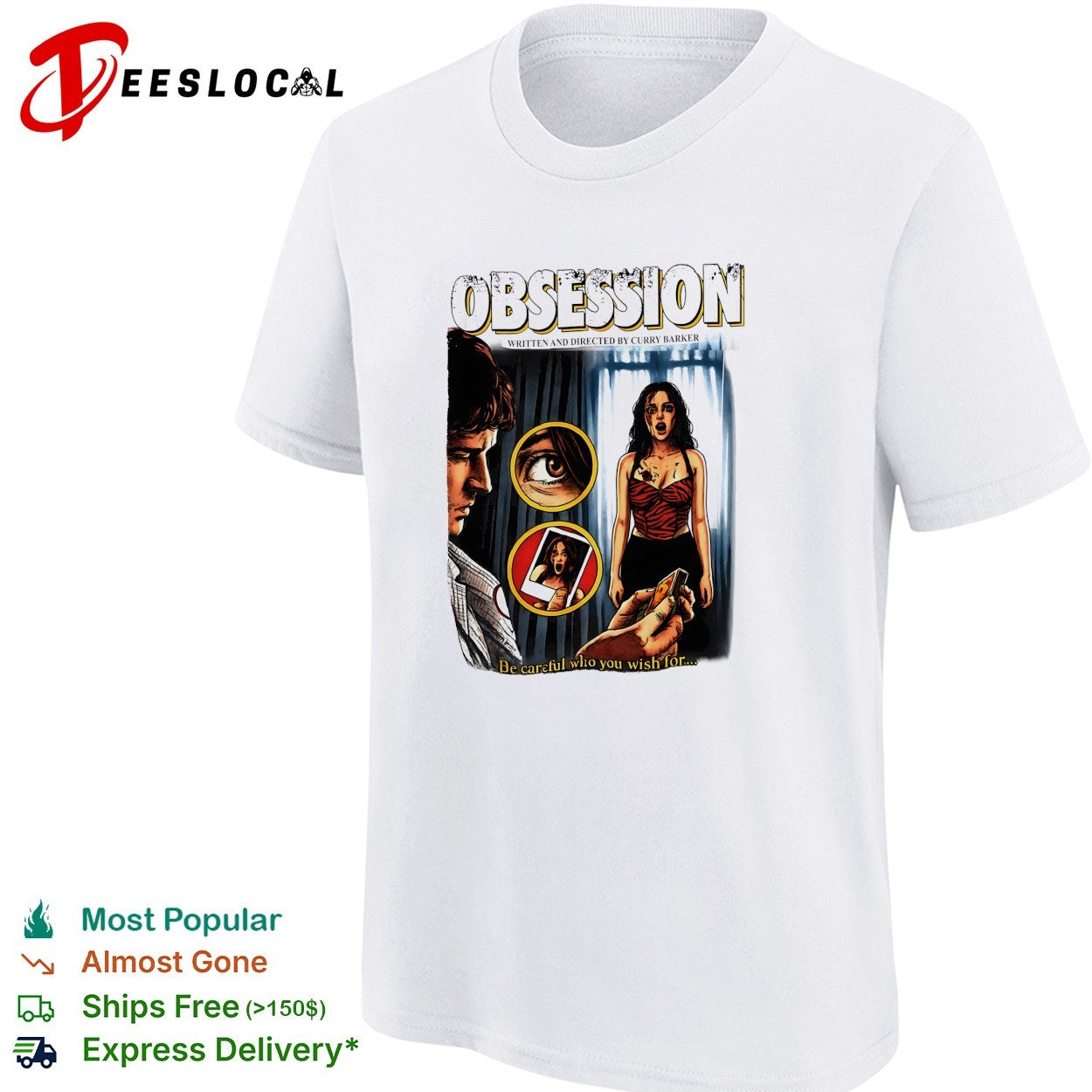 Obsession horror movie poster be careful who you wish for shirt