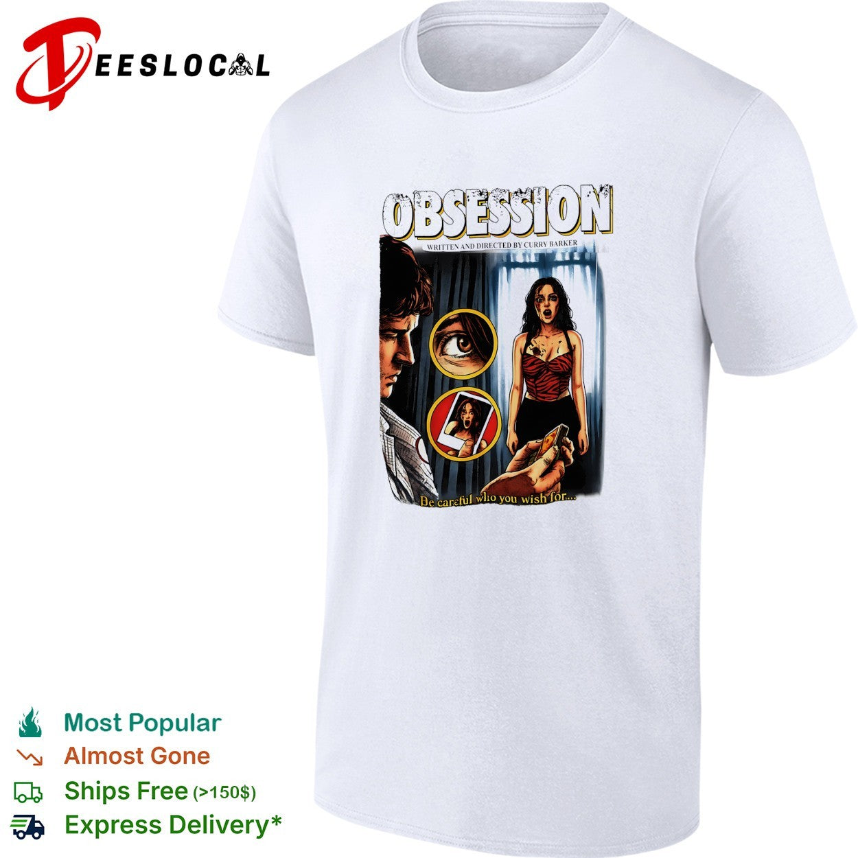 Obsession horror movie poster be careful who you wish for shirt