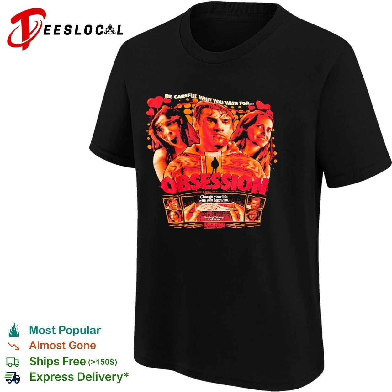 Obsession movie poster be careful who you wish for shirt