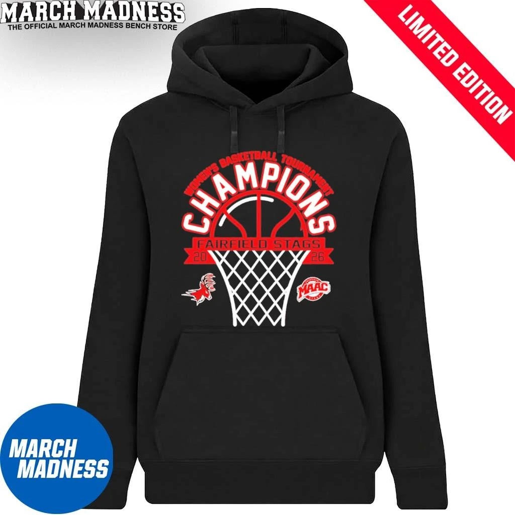 Official Fairfield Stags Women’s Basketball MAAC Conference Tournament Champions T-Shirt