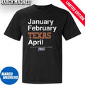 Official January February Texas Longhorns April 2026 NCAA Men’s And Women’s March Madness Shirt