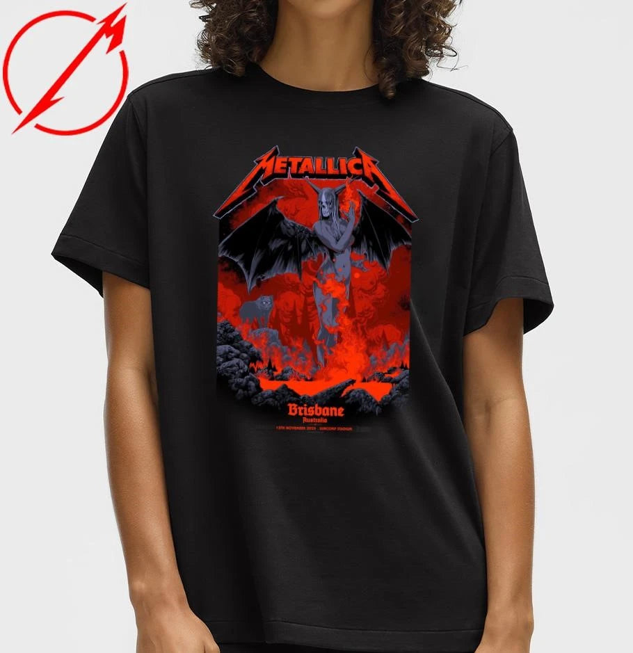 Official Metallica M72 Brisbane Pop-Up Shop November 12, 2025 Art By Ken Taylor Shirt