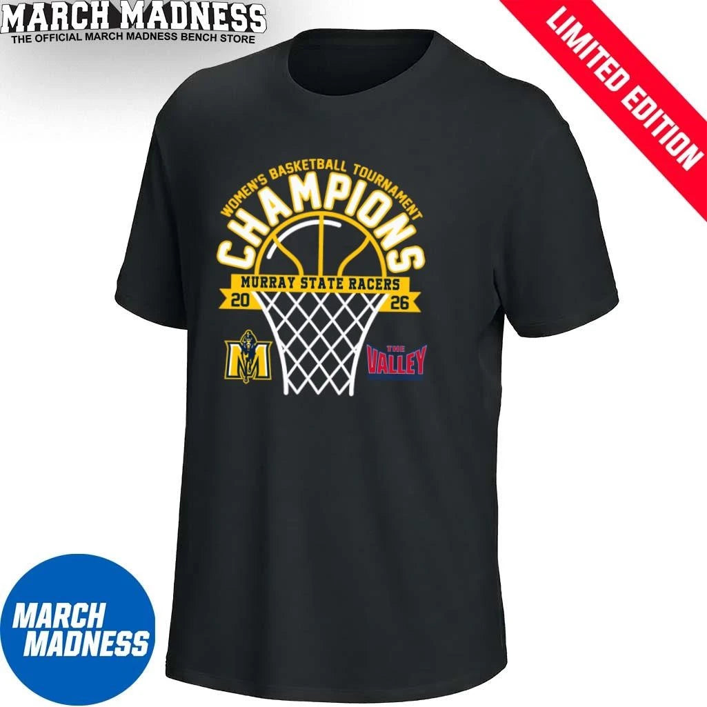 Official Murray State Racers 2026 Missouri Valley Conference Women’s Basketball Tournament Champions Shirt