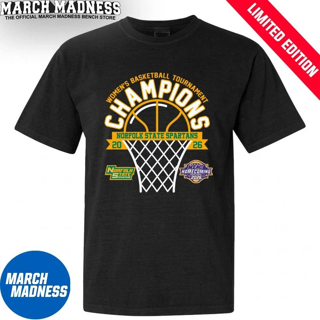 Official Norfolk State Spartans 2026 MEAC Women’s Basketball Tournament Champions Shirt