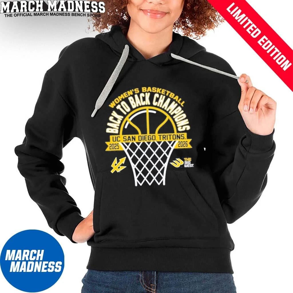 Official UC San Diego Tritons Back 2 Back Big West Women’s Basketball Tournament Champions Shirt