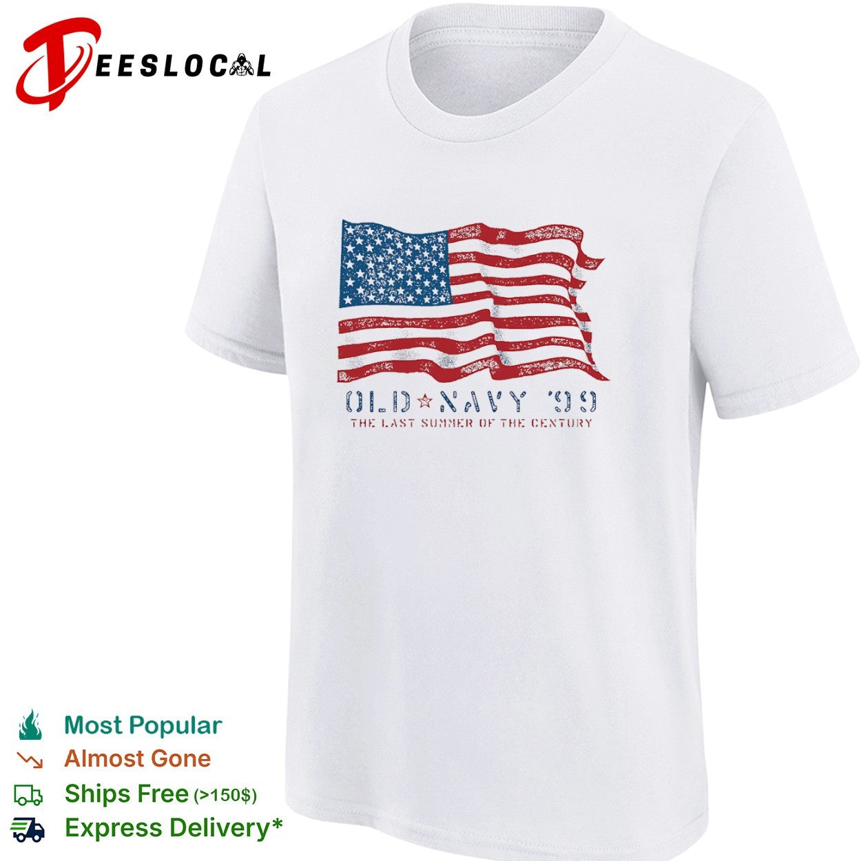 Old Navy 99 The Last Summer of the Century American Flag shirt