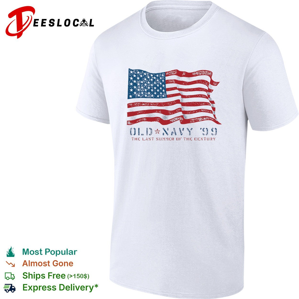 Old Navy 99 The Last Summer of the Century American Flag shirt