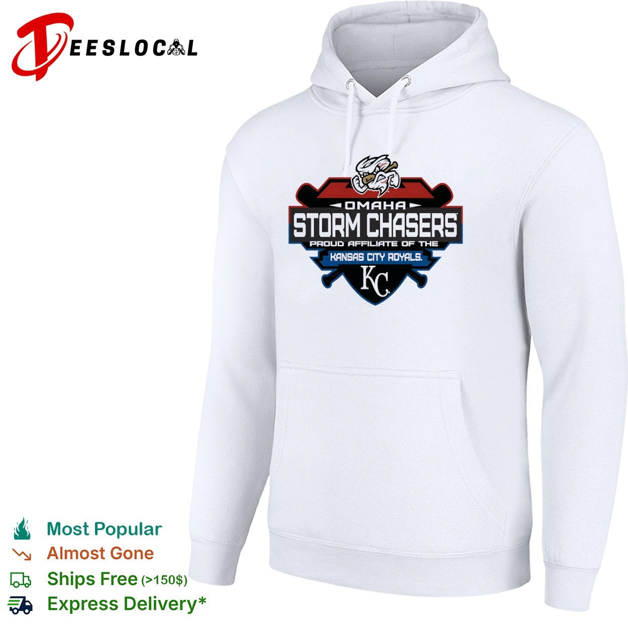 Omaha Storm Chasers Kansas City Royals affiliate shield shirt