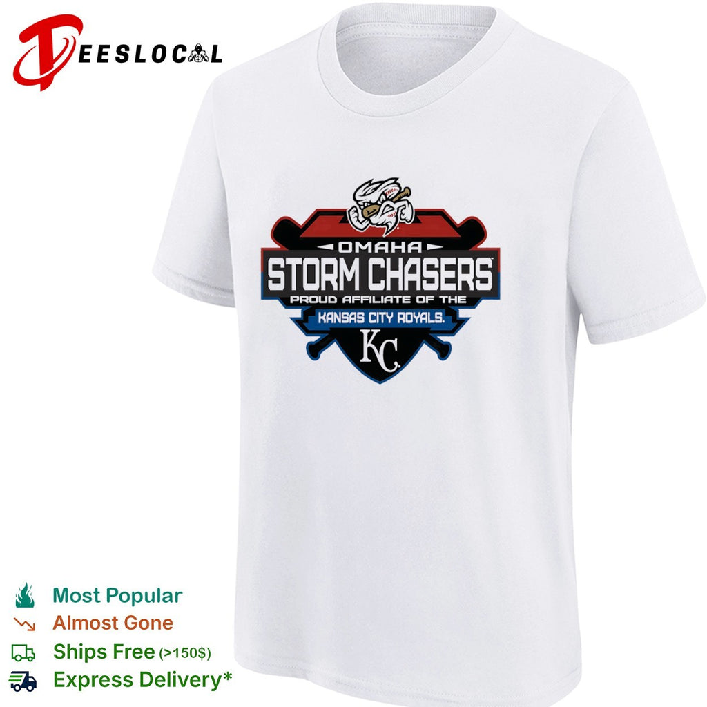 Omaha Storm Chasers Kansas City Royals affiliate shield shirt