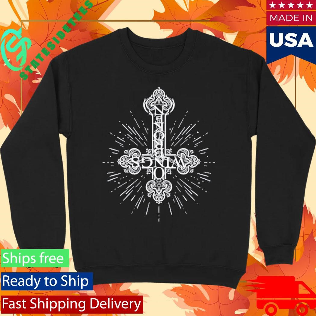 On Broken Wings Crucifix Shirt