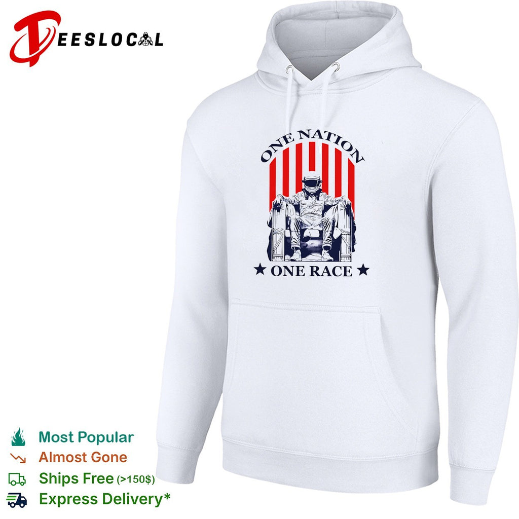 One nation one race racing driver Lincoln Memorial pose shirt