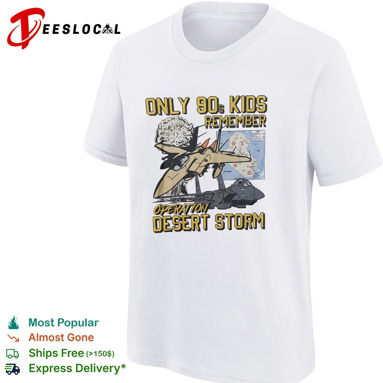 Only 90s kids remember Operation Desert Storm fighter jets shirt