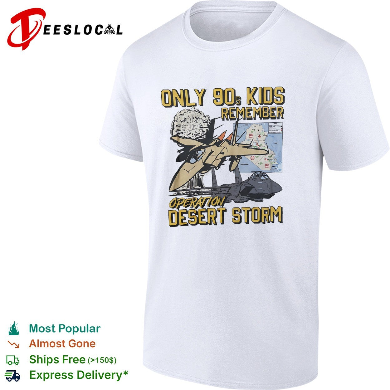 Only 90s kids remember Operation Desert Storm fighter jets shirt