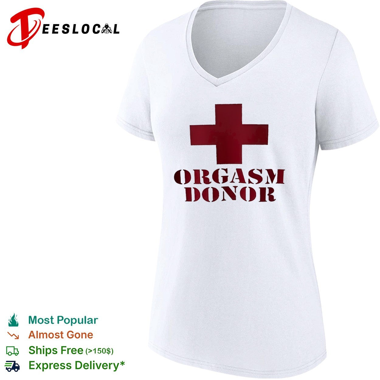 Orgasm Donor Red Cross Medical Parody shirt