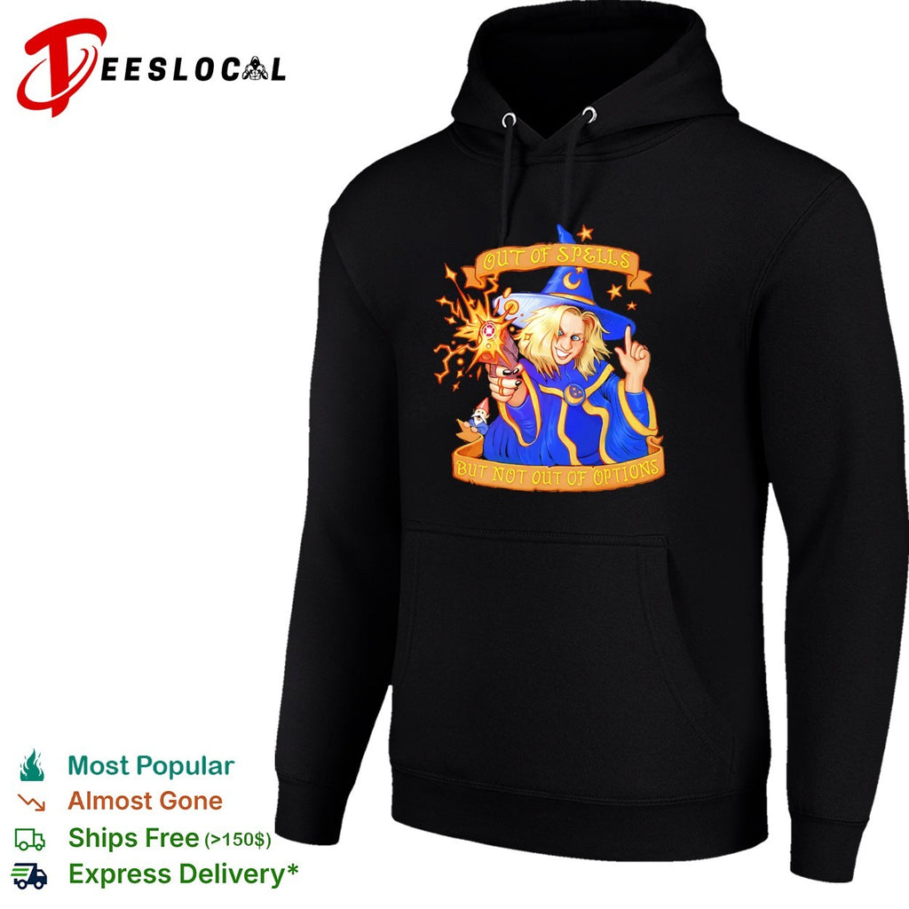 Out of Spells but Not out of Options Fantasy Wizard Gunner Dungeons and Dragons shirt
