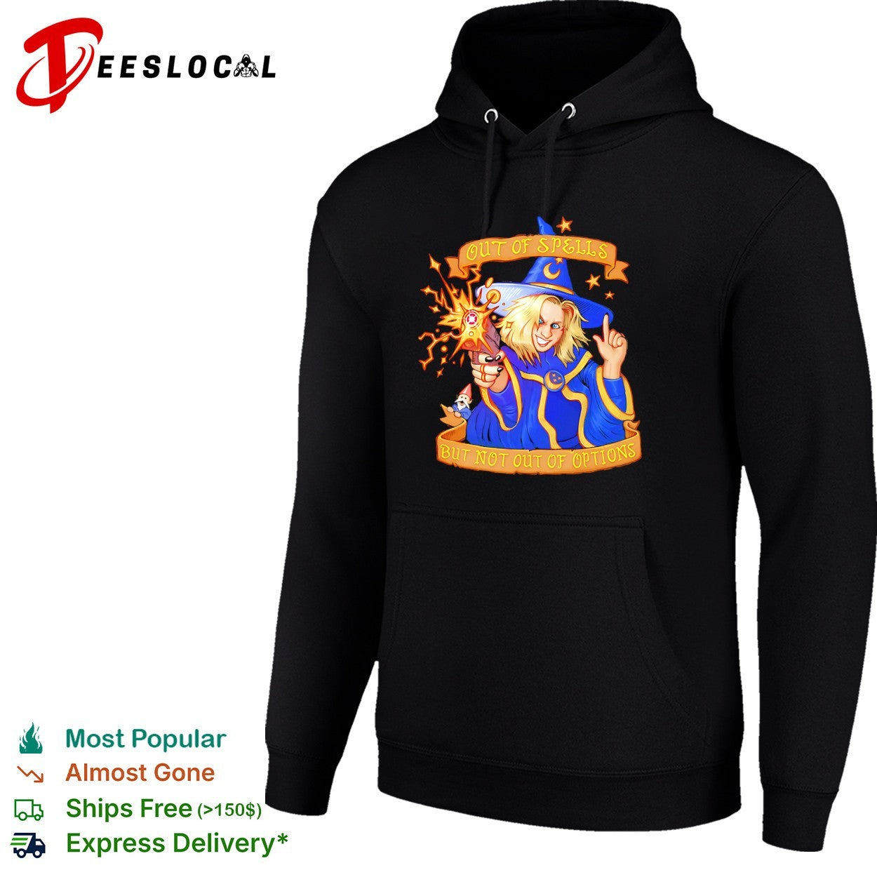 Out of Spells but Not out of Options Fantasy Wizard Gunner Dungeons and Dragons shirt