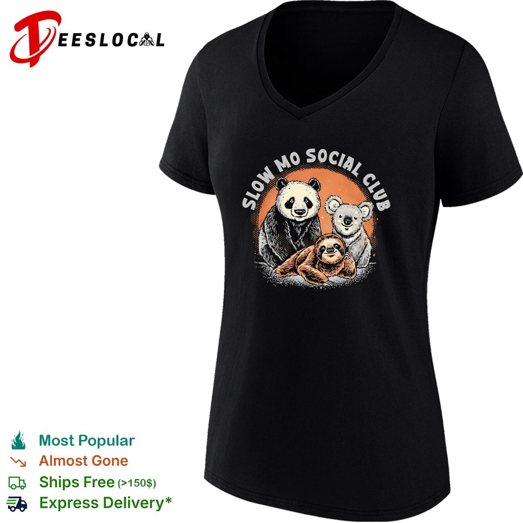 Panda koala and sloth Slow Mo Social Club shirt