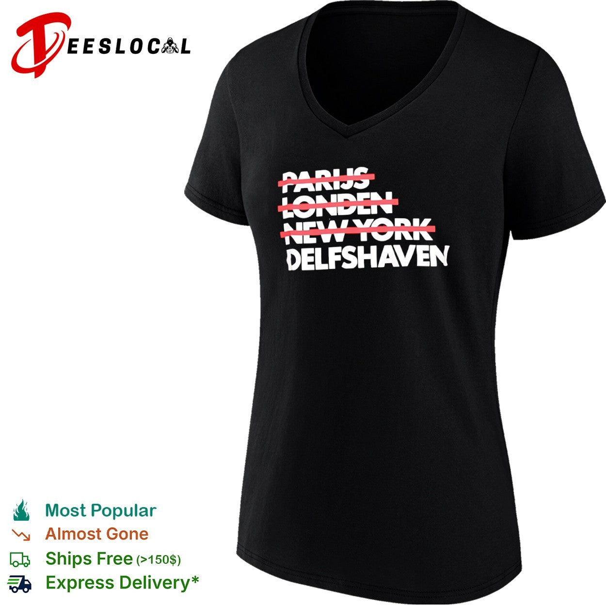 Parijs Londen New York Delfshaven Shirt