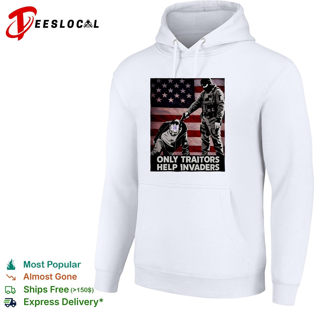 Patriot only traitors help invaders soldier flag shirt