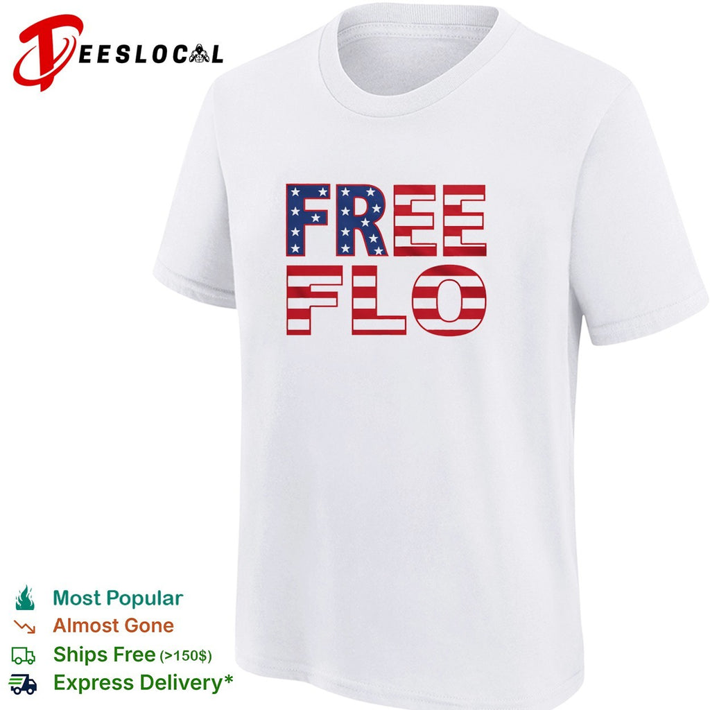 Patriotic USA flag stars and stripes typography shirt