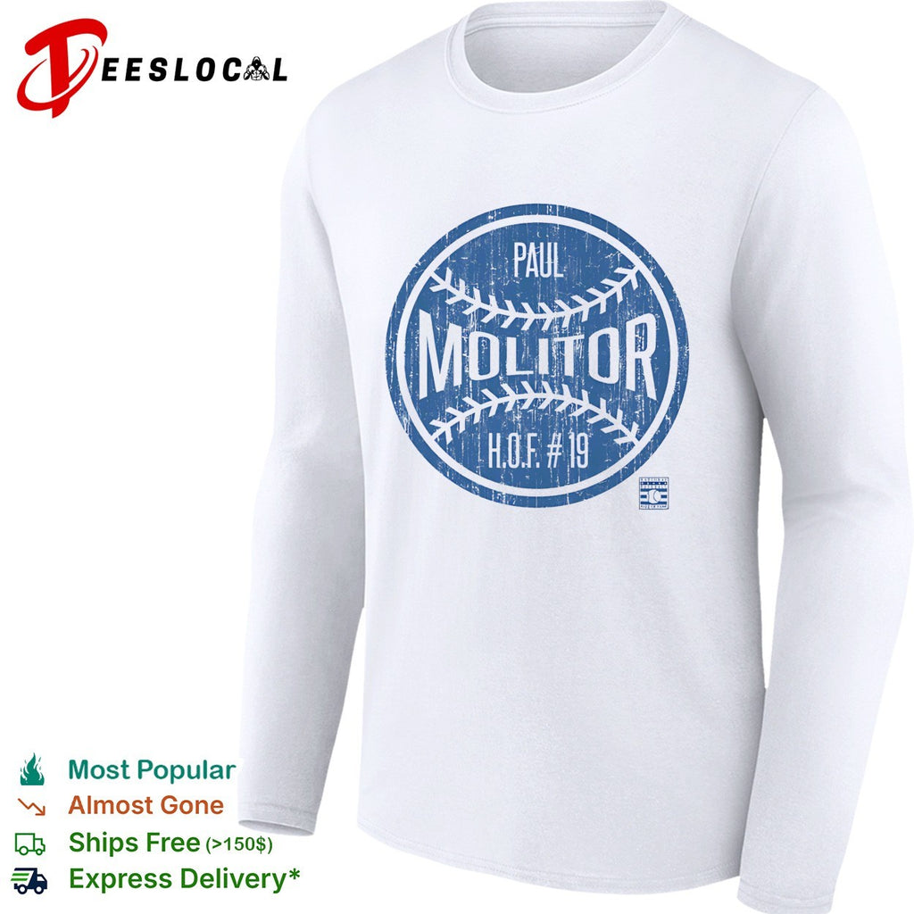 Paul Molitor HOF 19 Toronto Blue Jays baseball vintage shirt