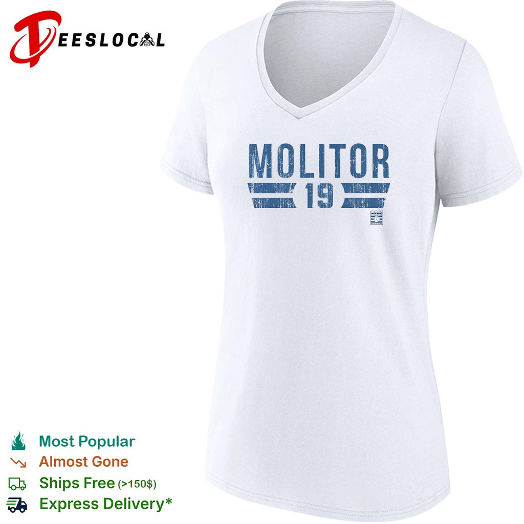 Paul Molitor number 19 Toronto Blue Jays baseball vintage shirt