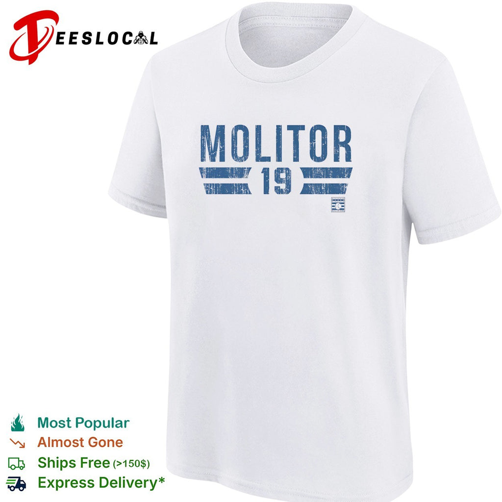 Paul Molitor number 19 Toronto Blue Jays baseball vintage shirt
