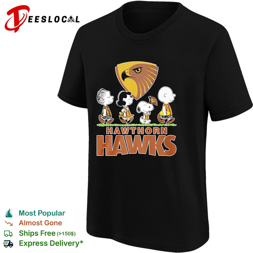 Peanuts characters Hawthorn Hawks shirt