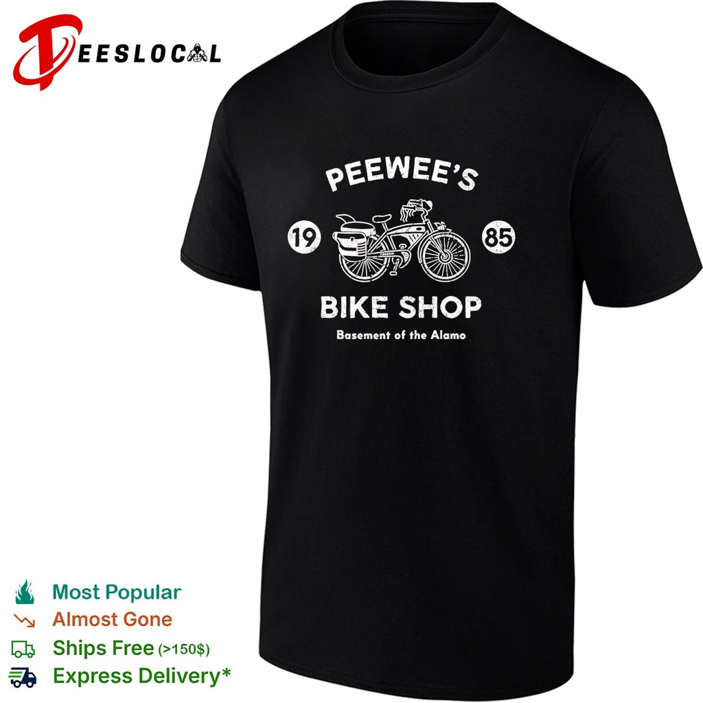 Peewee’s bike shop 1985 basement of the Alamo Pee wee’s Big Adventure shirt