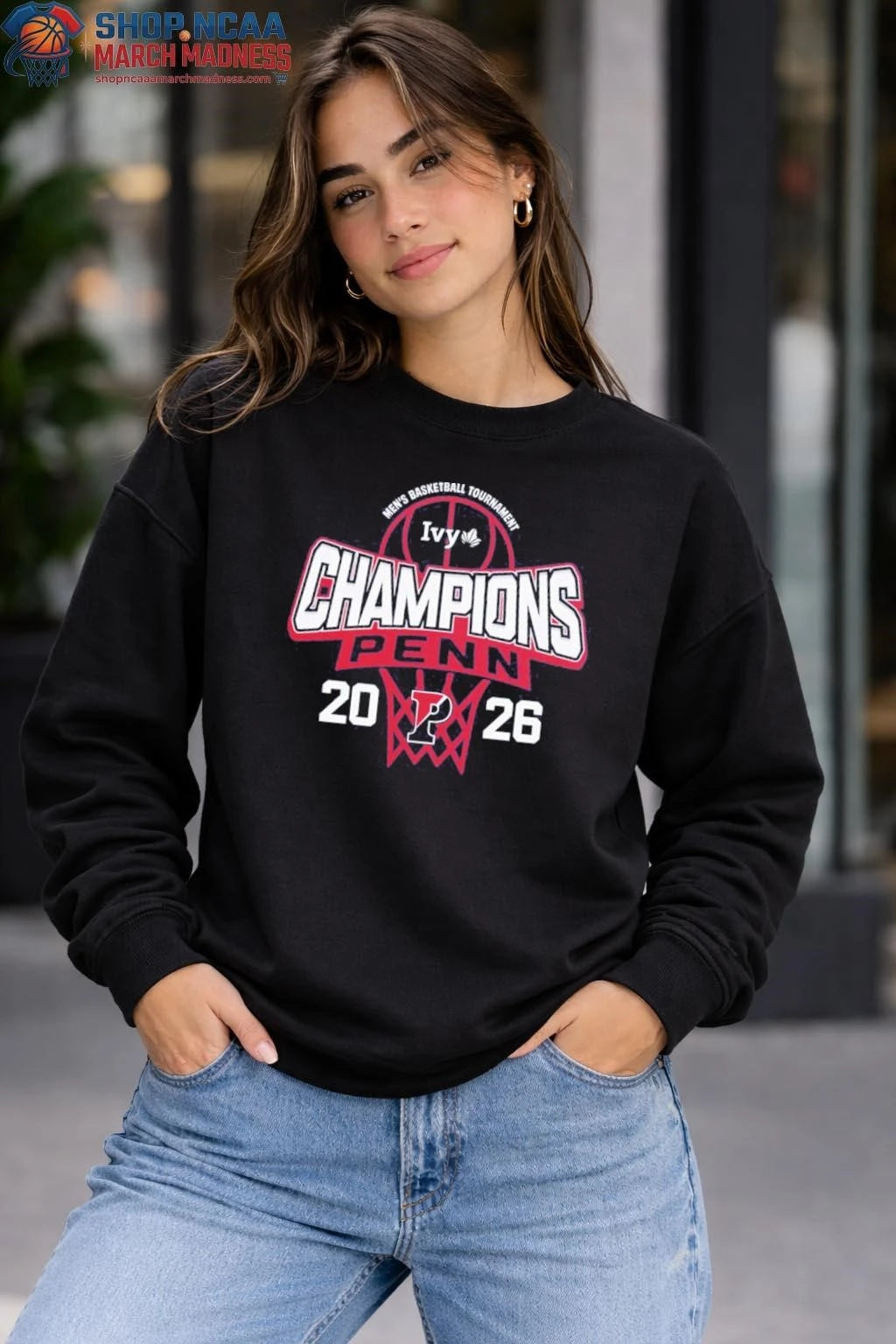 Pennsylvania Quakers Men’s Basketball Ivy League Tournament Champions Locker Room T-Shirt Pennsylvania Quakers
