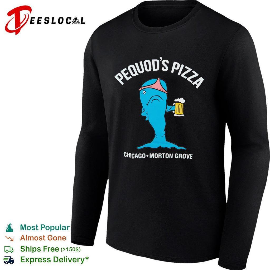 Pequods Pizza Chicago Morton Grove Whale Drinking Beer Shirt