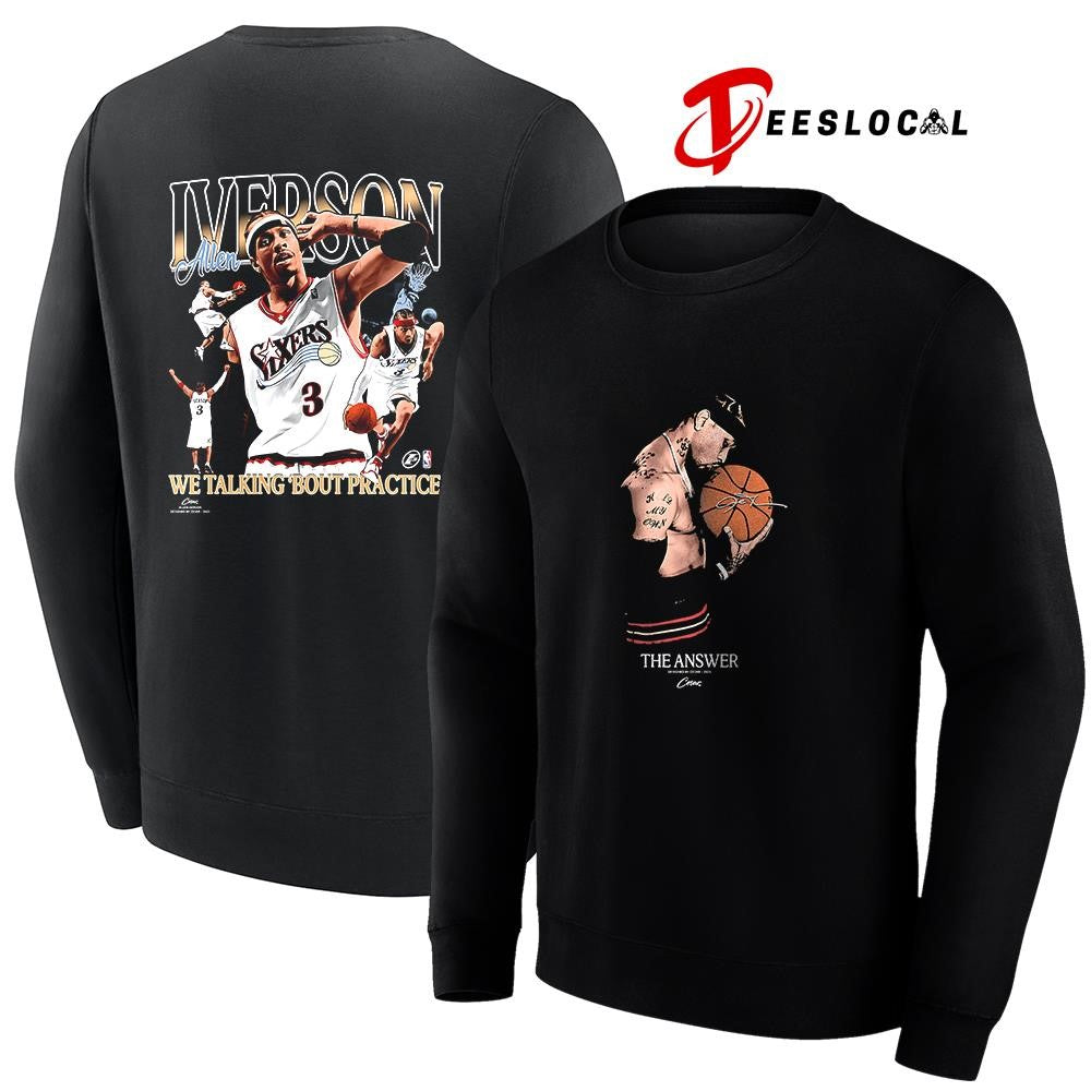 Philadelphia 76ers Allen Iverson the Answer we talking ’bout practice shirt