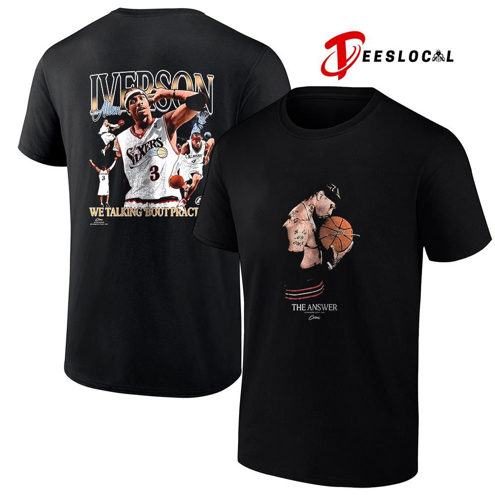 Philadelphia 76ers Allen Iverson the Answer we talking ’bout practice shirt