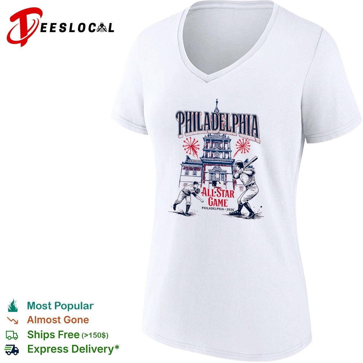 Philadelphia Phillies MLB All Star Game 2026 Independence Hall Baseball Matchup Event shirt