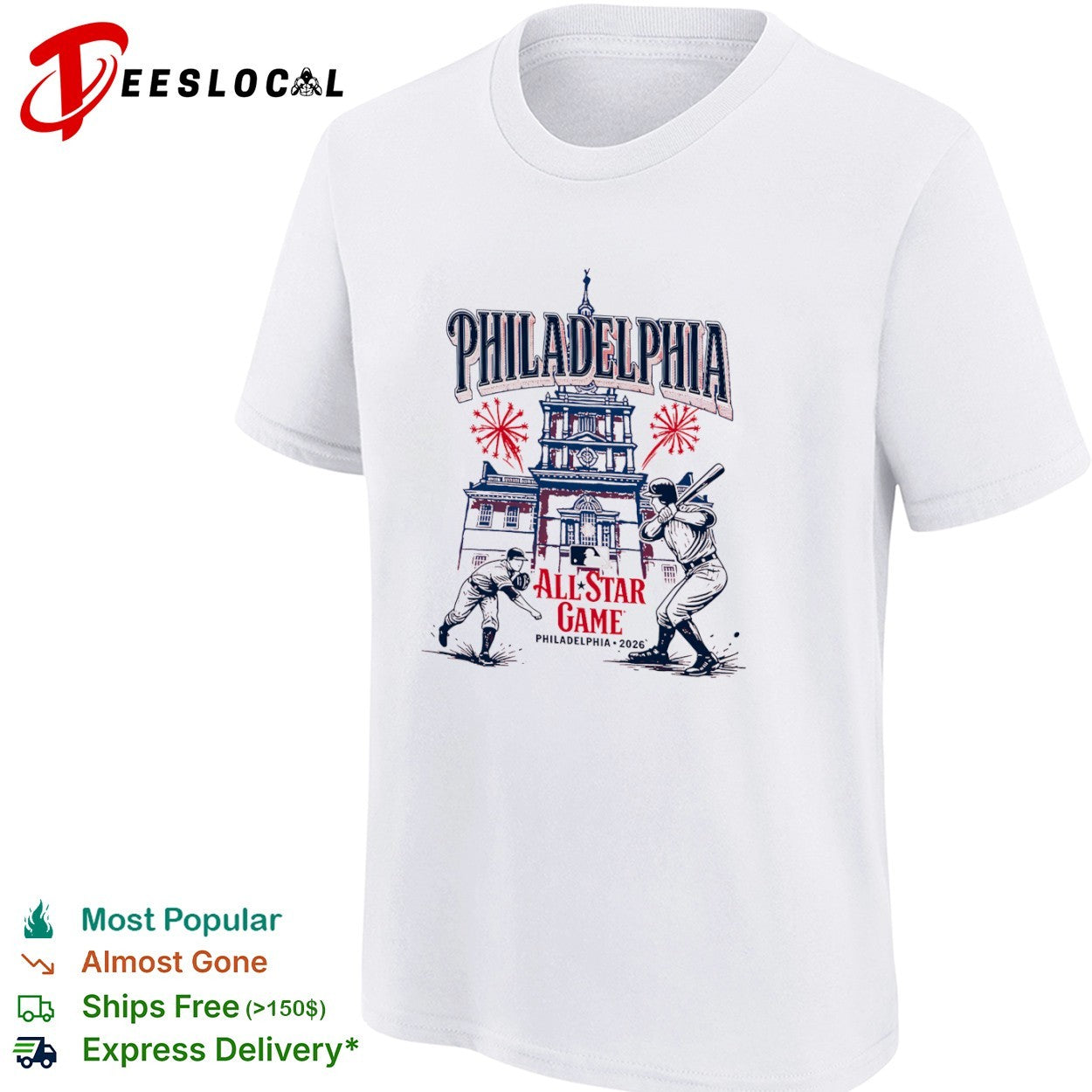 Philadelphia Phillies MLB All Star Game 2026 Independence Hall Baseball Matchup Event shirt