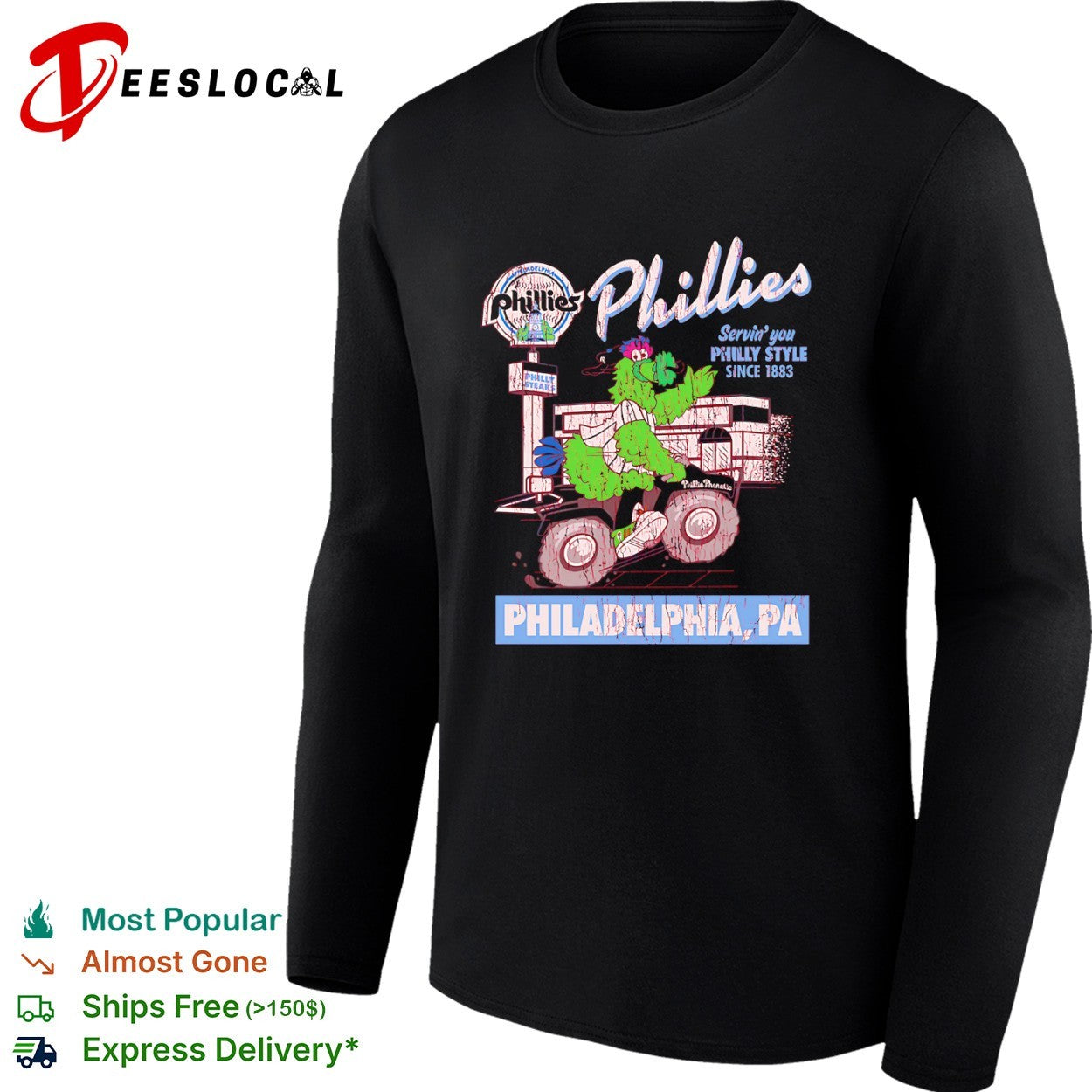 Phillie Phanatic Philadelphia Phillies Servin you Philly Style Since 1883 shirt
