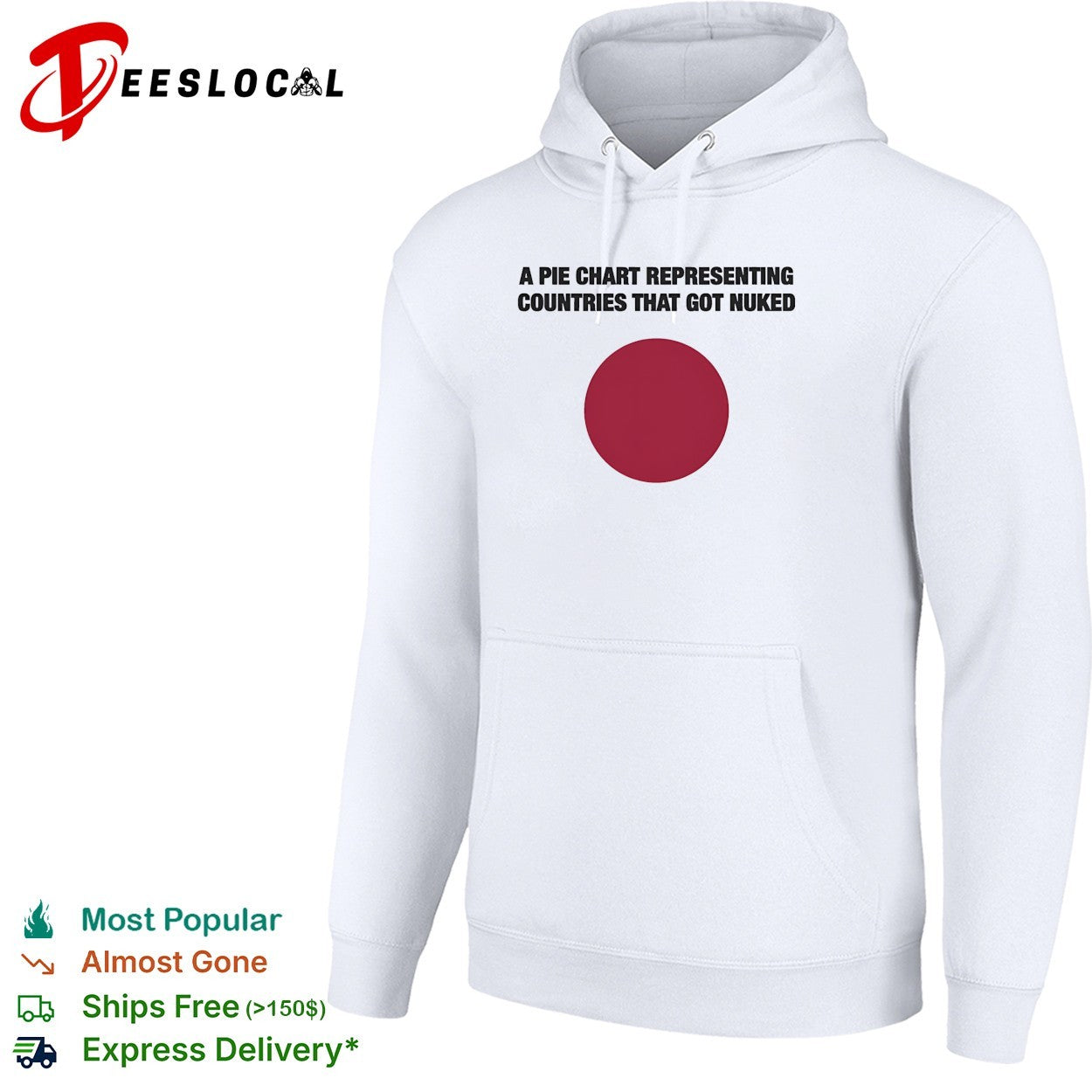 Pie chart representing countries that got nuked Japan flag shirt